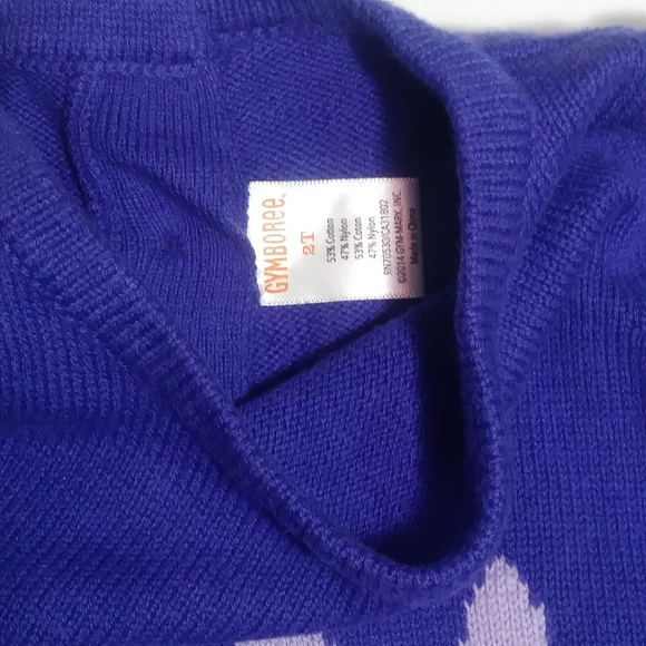 GYMBOREE Bunny Sweater Dress 2T Purple - Picture 3 of 6